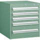 トラスコ中山 TRUSCO LVR型キャビネット 392X412XH420 引出5段 緑 LVR-423 GN 1台(1個)（直送品）
