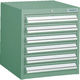 トラスコ中山 TRUSCO LVR型キャビネット 392X412XH420 引出6段 緑 LVR-421 GN 1台(1個)（直送品）