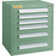 トラスコ中山 TRUSCO WLVR型キャビネット 500X412XH540 引出6段 緑 WLVR-541 GN 1台(1個)（直送品）