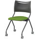 アイリスチトセ ネスティングキャスターチェア ブラックフレーム グリーン LTS-4N-B-F-GN 1脚