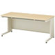 プラス スチールOAデスク フラットライン 平机 引出し付き 天板：メープル/脚：ホワイト 幅1600×奥行600×高さ700mm 1台