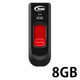 TEAMジャパン Team製スライド式USBメモリー 8GB TC1418GR01 1個 USB2.0