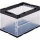 【折りたたみコンテナ】 三甲 オリタタミコンテナーP51B 557290 50L ブラック（側面透明） 1箱（5個入）