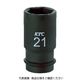京都機械工具 KTC 12.7sq.インパクトレンチ用ソケット(セミディープ薄肉) 22mm BP4M-22TP 1個 373-3009