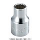 TONE ソケット(12角) 対辺寸法17mm 全長37mm 4D-17 1個 122-3178（直送品）