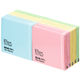 アスクル　ふせん　貼ってはがせるオフィスのノート　75×75mm　パステルカラー　4色セット　10冊  オリジナル
