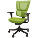 エルゴヒューマン スマート オフィスチェア 3Dファブリックメッシュ 肘付 グリーン/KMD34 EHS KMD34 GN 1脚（2梱包）