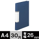 アスクル　クリアファイル　A4タテ　30穴　差し替え式　背幅26mm　ブルー　青　10冊　ユーロスタイル  オリジナル