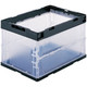 【折りたたみコンテナ】 三甲 オリタタミコンテナーP51B 557290 50L ブラック（側面透明） 1個