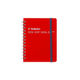 ロルバーン ポケット付メモ M A6相当 レッド 赤 5mm方眼 リングノート デルフォニックス（Rollbahn）