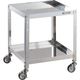 TRUSCO ステンレスワゴン クリーンラビット 75φウレタン車SUS金具 500×500×H600 2段 CRB-652SU 1台（直送品）