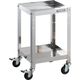 トラスコ中山 TRUSCO ステンレスワゴン クリーンラビット 75φゴム車鉄金具 360×360×H600 2段 CRB-632 1台（直送品）