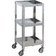 TRUSCO ステンレスワゴン クリーンラビット 75φウレタン車SUS金具 360×360×H810 3段 CRB-833SU 1台（直送品）