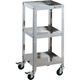 トラスコ中山 TRUSCO ステンレスワゴン クリーンラビット 75φゴム車鉄金具 360×360×H810 3段 CRB-833 1台（直送品）
