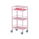 アズワン カラフル回診車(ミニ)3段 ピンク 470×320×915mm NCCM-3HP 1台 8-8638-04（直送品）
