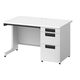 プラス スチールOAデスク フラットライン 片袖机 天板：ホワイト/脚：ホワイト 幅1200×奥行700×高さ700mm 1台（2梱包） オフィス 事務机