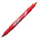 トンボ鉛筆【MONO】油性ツインマーカー 極細モノツインE 赤 OS-TME25 5本