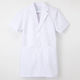ナガイレーベン 男子シングル半袖診察衣 （ドクターコート） 医療白衣 ホワイト M KEX-5112（取寄品）
