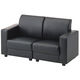アスプルンド ビンデンソファ2（分割式） 2人掛 ブラック 1脚（2梱包） 幅1400mm  応接ソファ PVCレザー張地
