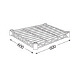 ホームエレクター ワイヤーシェルフ ホワイト 幅600×奥行600ｍｍ H2424W1 1枚（直送品）