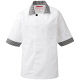 KAZEN（カゼン） 兼用コックシャツ五分袖 ホワイト×ギンガム 3L 424-25 1着（直送品）