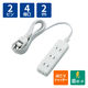 延長コード 電源タップ コンセント 2m 2ピン 4個口 雷ガード ほこり防止 白 T-KST02-22420WH エレコム 1個