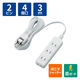 延長コード 電源タップ コンセント 3m 2ピン 4個口 雷ガード ほこり防止 白 T-KST02-22430WH エレコム 1個