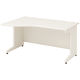 プラス 組立式スチールOAデスクシステム エクステンドデスク 左用 引き出しなし ホワイト 幅1400×奥行950×高さ700mm WH 1台（2梱 （取寄品）