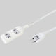 延長コード 電源タップ 2m 2P（ピン） 3個口 ライトグレー TAP-3W2N サンワサプライ 1個
