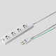 延長コード 電源タップ 1m 3P（ピン） 4個口 マグネット ライトグレー TAP-MG341N2PN-1 サンワサプライ 1個