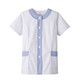 女性用デザイン白衣 4L ホワイト×サックス FA722-0007 1着 サーヴォ（旧サンペックスイスト）（直送品）