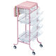 松吉医科器械 アプリワゴン 補助台付 ピンク SN-AP012P 1台 24-5344-01