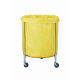 松吉医科器械 カラーランドリーカート 丸型 直径450mm イエロー MY-LCCB 1台 24-2526-01-03（直送品）