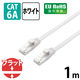 エレコム LANケーブル/CAT6A/爪折れ防止/フラット/1m/ホワイト LD-GFAT/WH10 1個