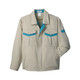 明石スクールユニフォームカンパニー 男女兼用ブルゾン アースグリーン×ターコイズグリーン 5L UN074-15-5L（直送品）