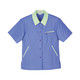 明石スクールユニフォームカンパニー レディース半袖ジャケット バイオレット×アースグリーン 15 UN1831-85-15（直送品）