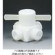 フロンケミカル フッ素樹脂（PTFE）メス四方バルブ圧入型 RC3/8 NR0008-002 1個 734-4210（直送品）