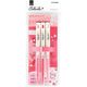 クツワ くりだし色鉛筆 クリクル 3色パック ピンクピンクピンク(ローズ・カーマイン・ライトピンク) DE001PK 1個