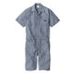 コーコス信岡 ライトストレッチヒッコリー 半袖ツナギ ショート丈 3L ネイビー D-7104 1着（直送品）