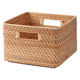 無印良品 重なるラタン角型バスケット 大 （Ｖ）約幅３５×奥行３６×高さ２４ｃｍ 良品計画