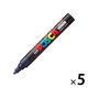ポスカ 中字 ネイビーブルー 水性マーカー 5本 PC5M.9 三菱鉛筆 （uni）