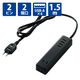 USBタップ 電源タップ 延長コード AC 2個口 USB A×4 1.5m ブラック ECT-0415BK エレコム 1個