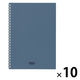 リヒトラブ ソフィーチェノート A5 スレートブルー リーフ30枚 N3203-11 1セット(1冊×10)
