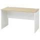マルチワークCFデスク 幅1200×奥行600×高さ720mm ナチュラルウッド天板/ホワイト脚 1台 オリジナル
