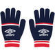 umbro(アンブロ) サッカー 手袋 ニットグローブ F ネイビー×レッド UUAYJD54 1セット（2双）（直送品）
