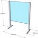 ハイサーブウエノ 飛沫防止ガード パーテーション レジ周り・受付カウンター用 幅590×高さ750mm SG-KP-05 1セット