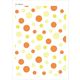 萬楽 エコノミー食事用エプロン 介護用  3002 水玉オレンジ 350968 1枚 E0904