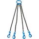 アイビッグ ４点吊りチェーンラッチフックセット　10mm　使用荷重8t 31064 1セット（直送品）