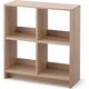 アイリスオーヤマ ウッドオープンシェルフ 幅690×奥行265×高さ758mm ライトナチュラル