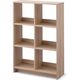 アイリスオーヤマ ウッドオープンシェルフ 幅690×奥行265×高さ1094mm ライトナチュラル